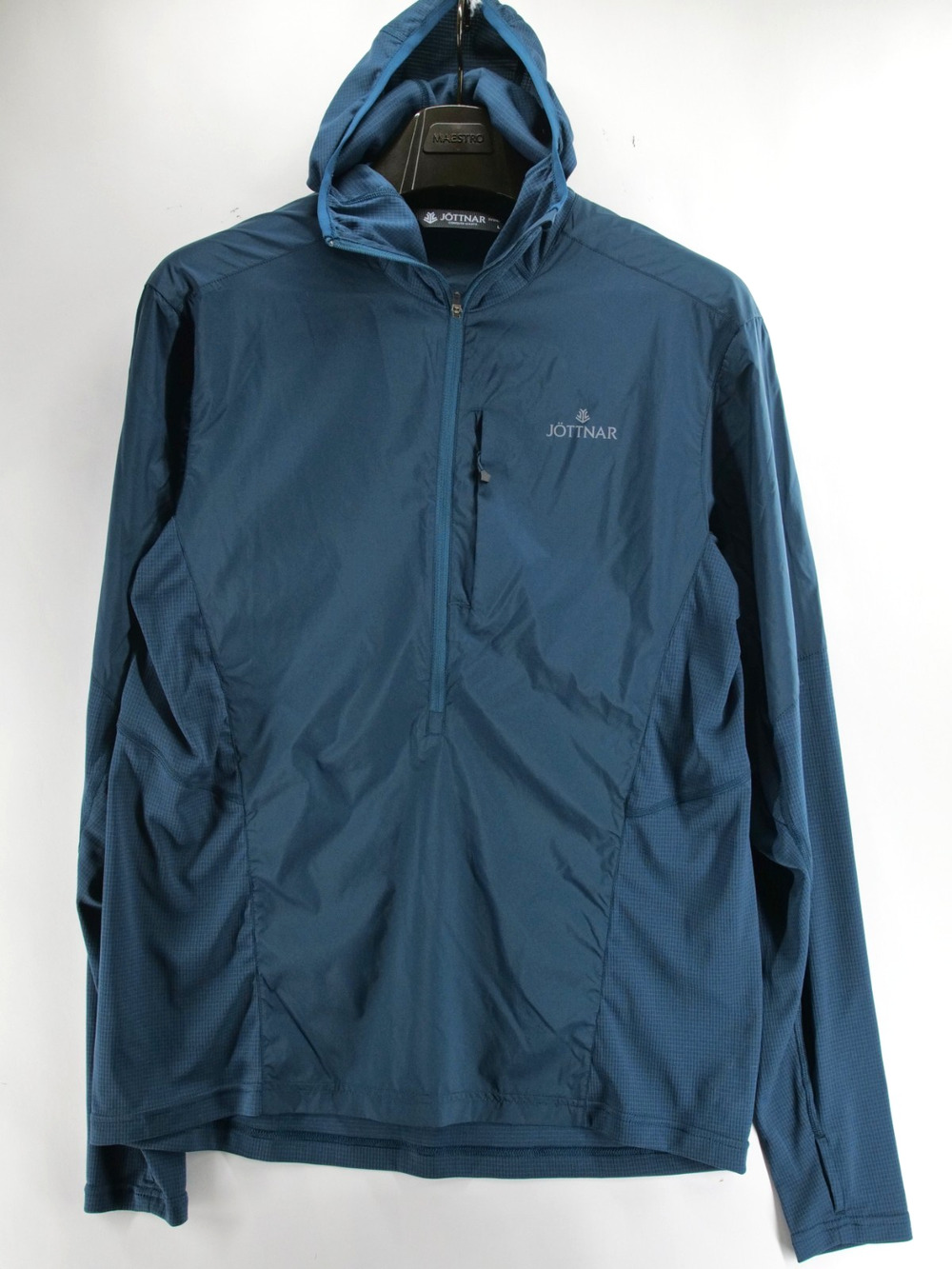 NWT JOTTNAR Mens Large Full Zip Hooded Windbreaker Jacket Blue Outdoor